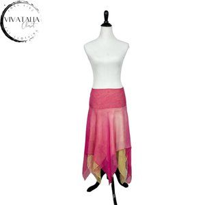 Walter 100% Silk Tie Die Bias Cut Skirt